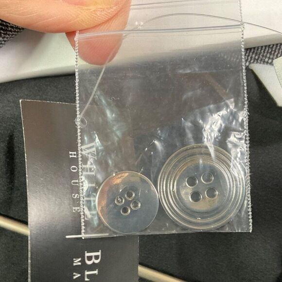 NWT White House Black Market Womens Textured Blazer Jacket Size 0 Black & White - Picture 12 of 14